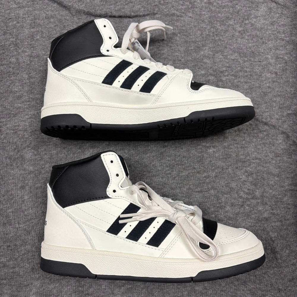 Adidas Break Start Mid Top Women 7.5 Basketball Sneakers White Black Court New - Picture 8 of 16